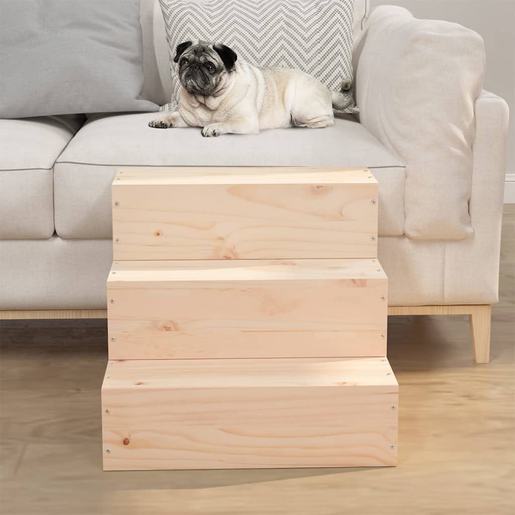 Huisdierentrap 40x37,5x35 cm massief grenenhout is nu te koop bij PeponiXL, paradijselijk wonen!