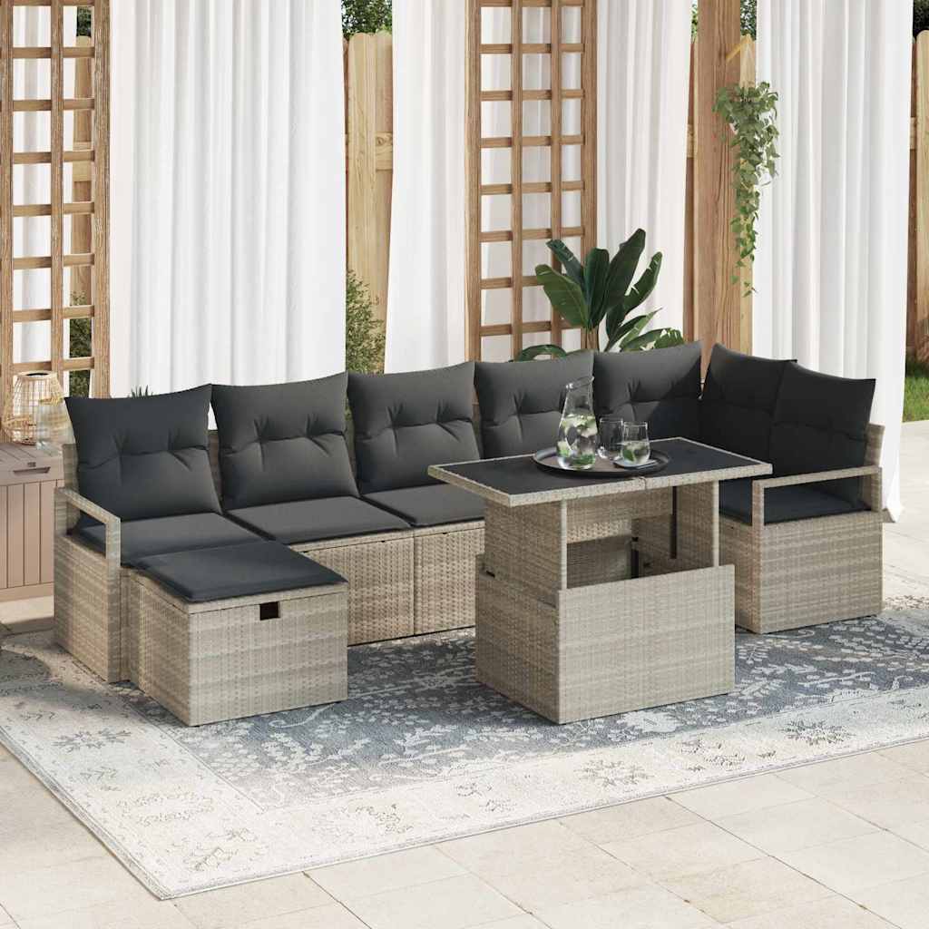 Tuin Sofa Set 8 st poly rattan is nu te koop bij PeponiXL, paradijselijk wonen!