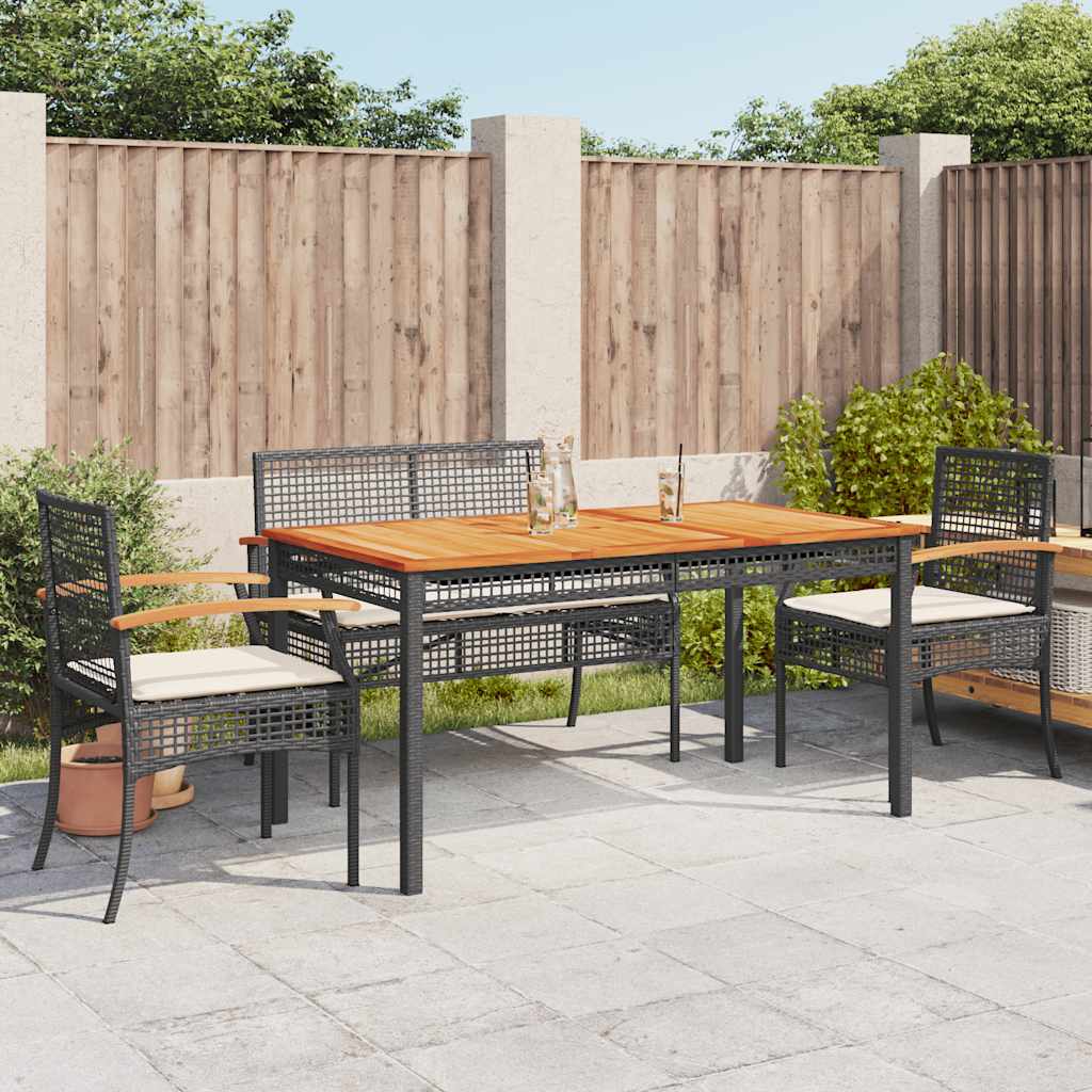 5-delige Tuinset met kussens poly rattan zwart is nu te koop bij PeponiXL, paradijselijk wonen!