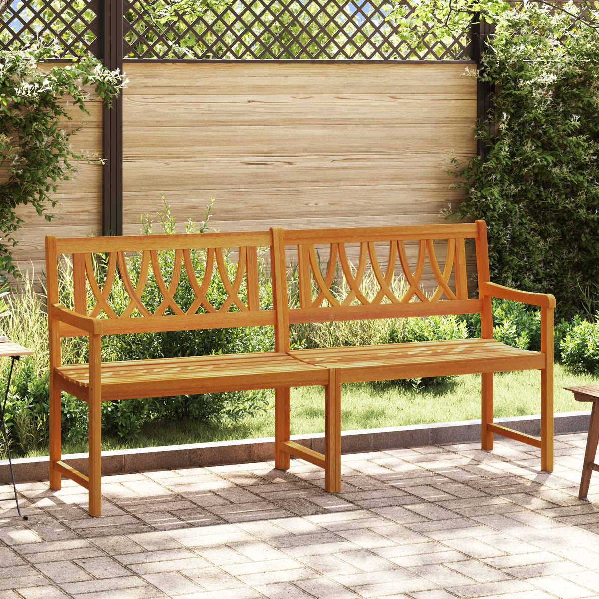 Tuinbank Naturel 180 x 55,5 x 90 cm Massief Acaciahout is nu te koop bij PeponiXL, paradijselijk wonen!