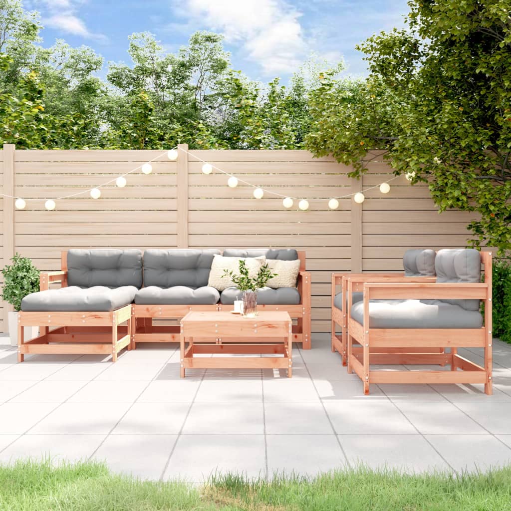 7-delige Loungeset massief douglashout is nu te koop bij PeponiXL, paradijselijk wonen!