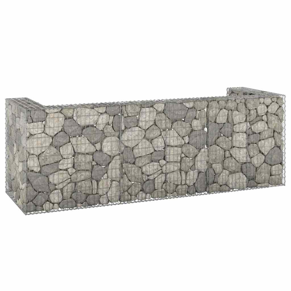 Schanskorf voor containers 325x100x110 cm gegalvaniseerd staal is nu te koop bij PeponiXL, paradijselijk wonen!