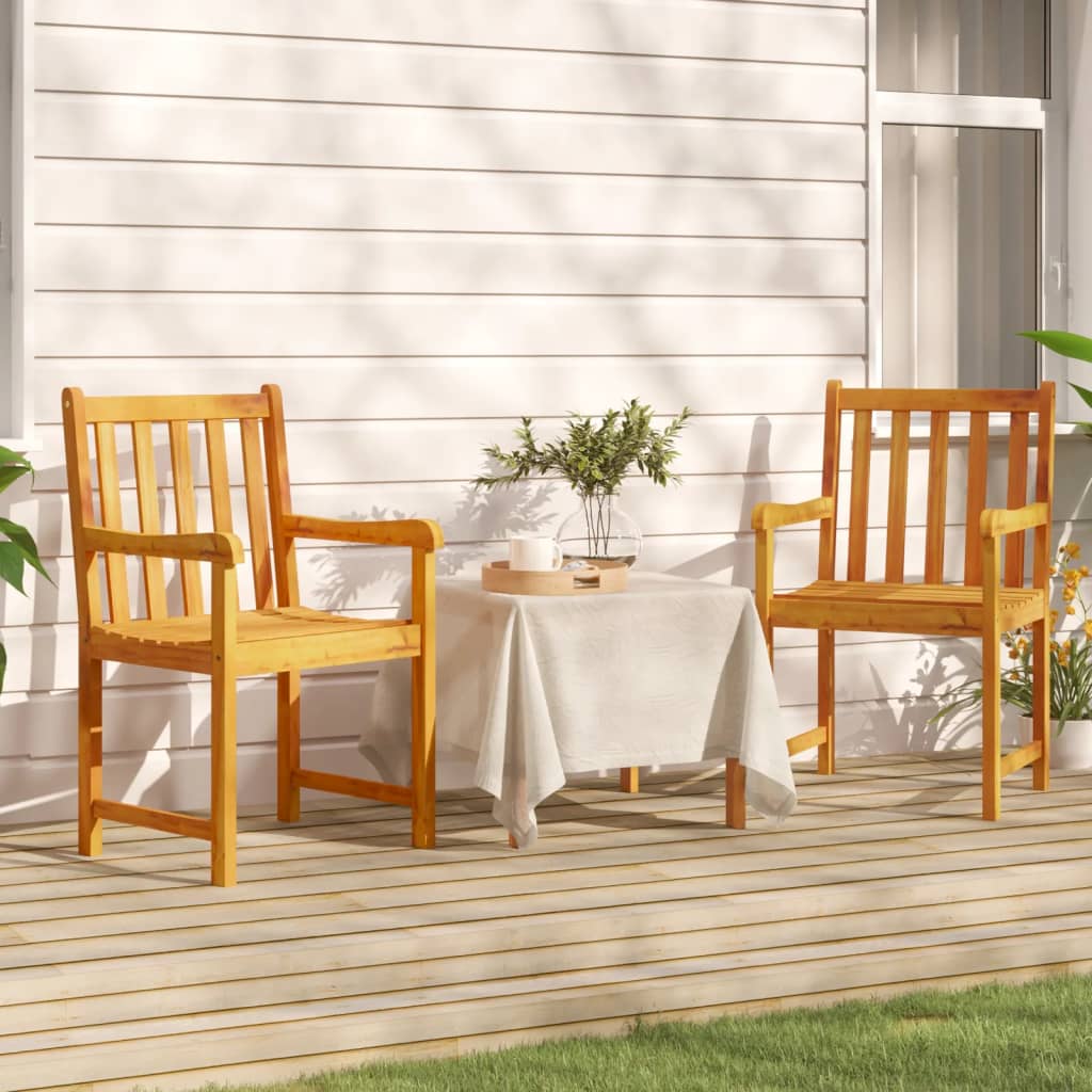 Tuinstoelen 2 pcs Naturel Massief Acaciahout is nu te koop bij PeponiXL, paradijselijk wonen!