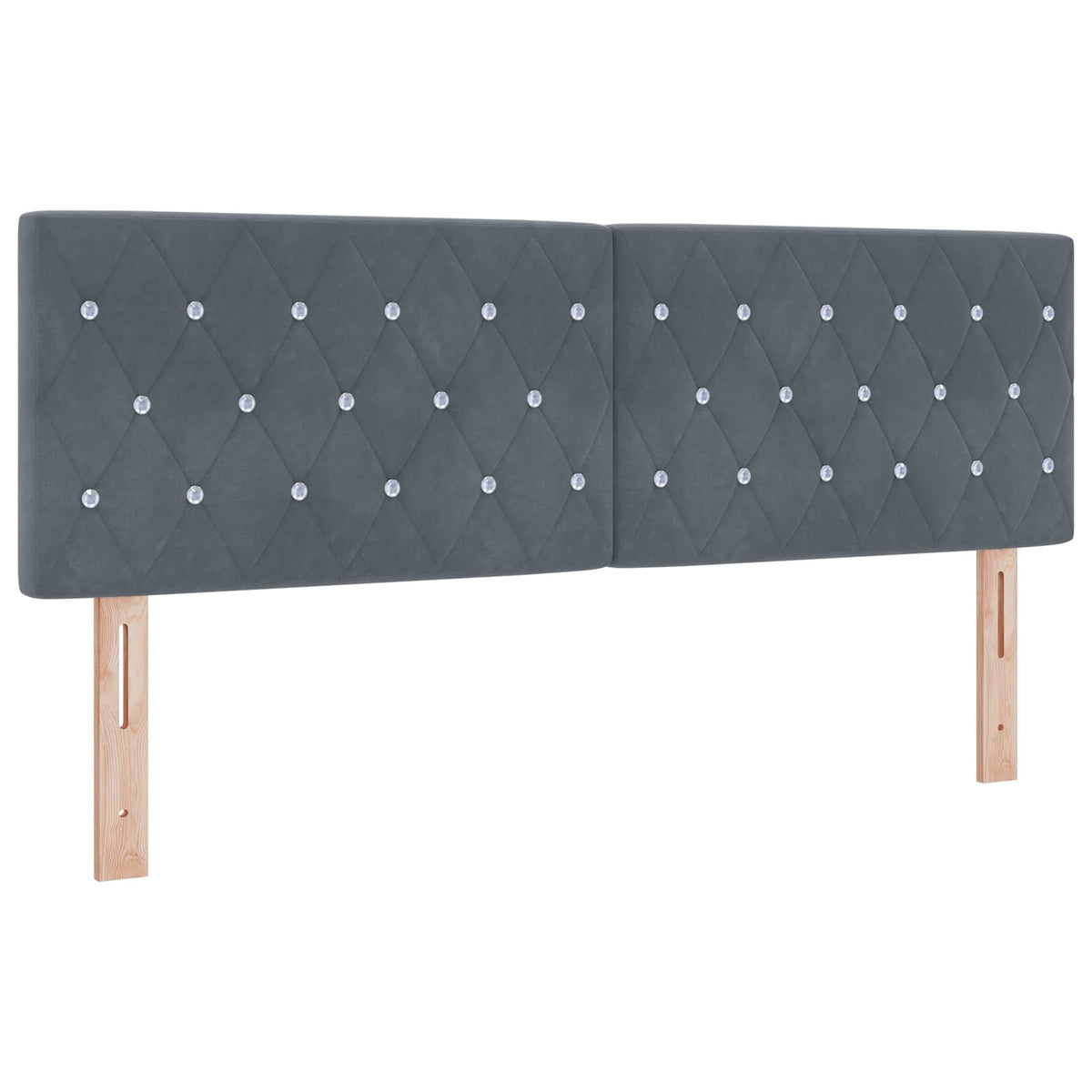 Hoofdbord Donkergrijs 160 cm Fluweel is nu te koop bij PeponiXL, paradijselijk wonen!