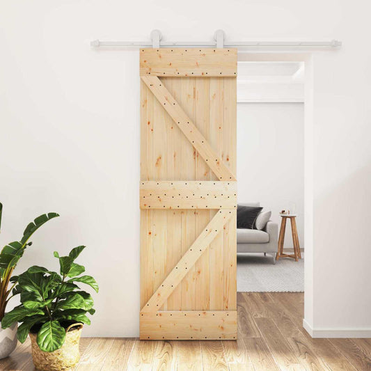 Schuifdeur Natuurlijk en Wit 70 x 210 cm Massief Grenenhout is nu te koop bij PeponiXL, paradijselijk wonen!