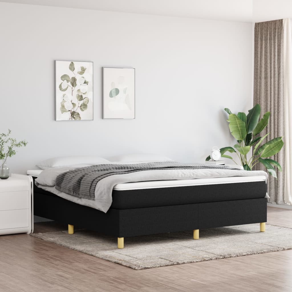 Boxspring met matras stof zwart 180x200 cm is nu te koop bij PeponiXL, paradijselijk wonen!