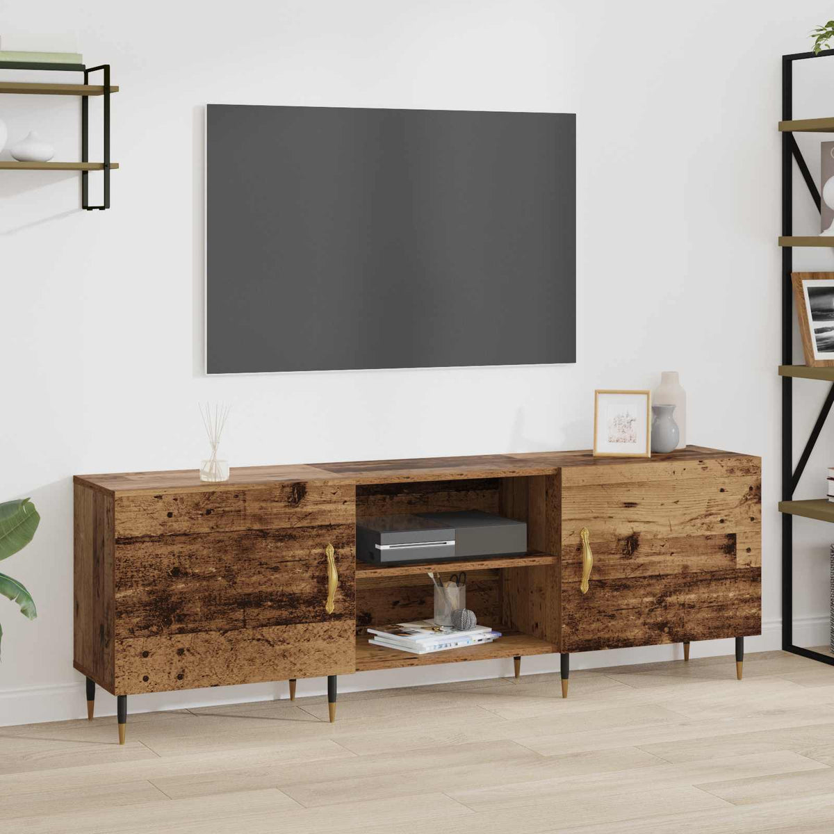 TV-kast Oud hout 150 x 30 x 50 cm Bewerkt hout is nu te koop bij PeponiXL, paradijselijk wonen!