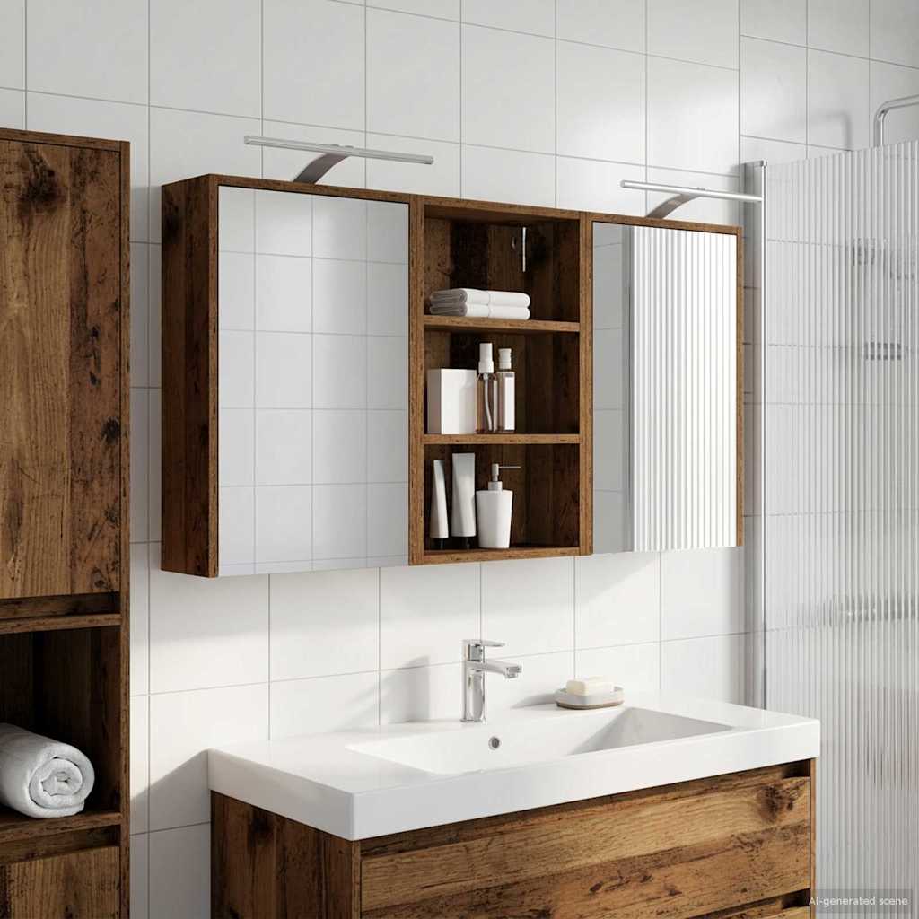 Badkamerkastenset 3 st 126 x 16 x 62.5 cm Bewerkt hout is nu te koop bij PeponiXL, paradijselijk wonen!