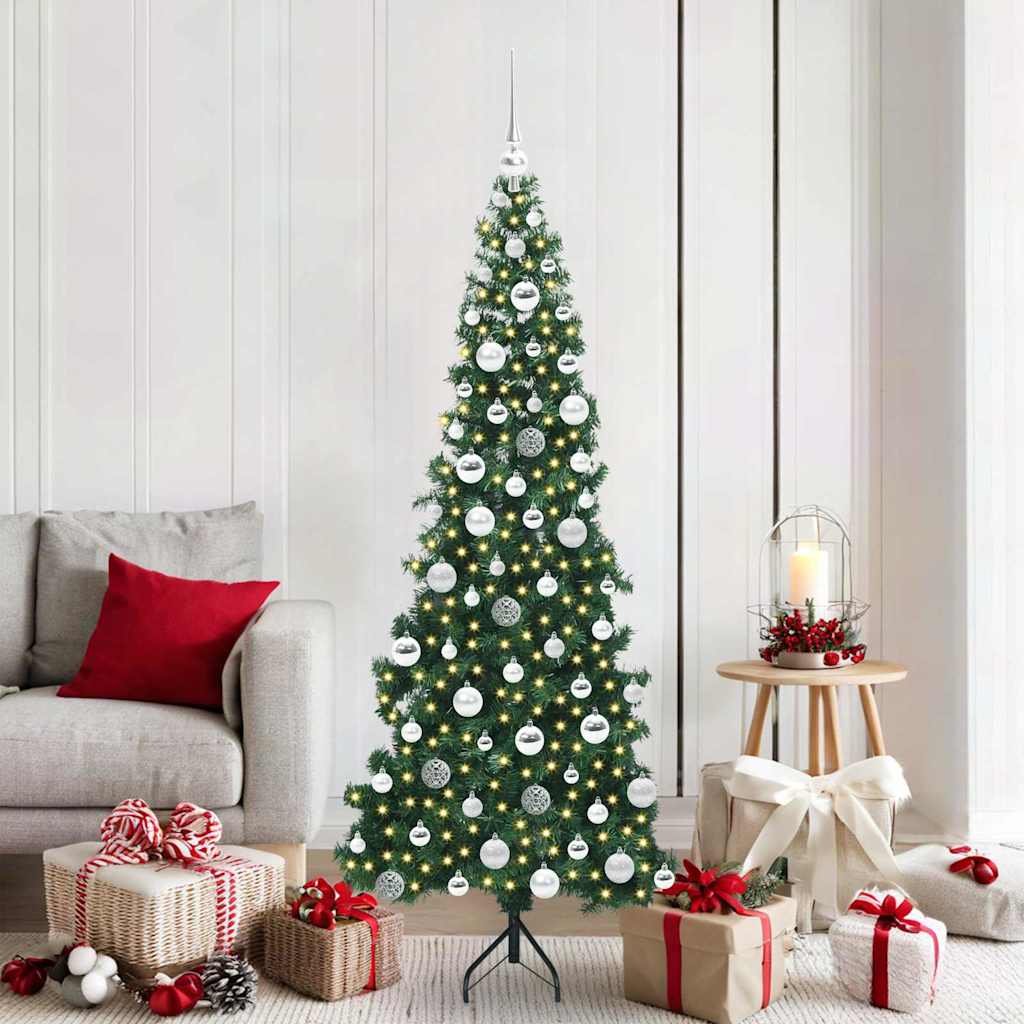 Hoek Kunstkerstboom met 300 LED Groen 180 cm PVC en Metaal is nu te koop bij PeponiXL, paradijselijk wonen!