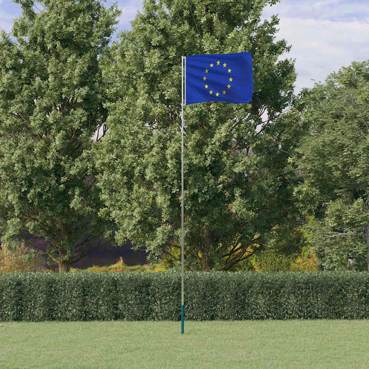 Vlag met vlaggenmast Europa 5,5 m aluminium is nu te koop bij PeponiXL, paradijselijk wonen!