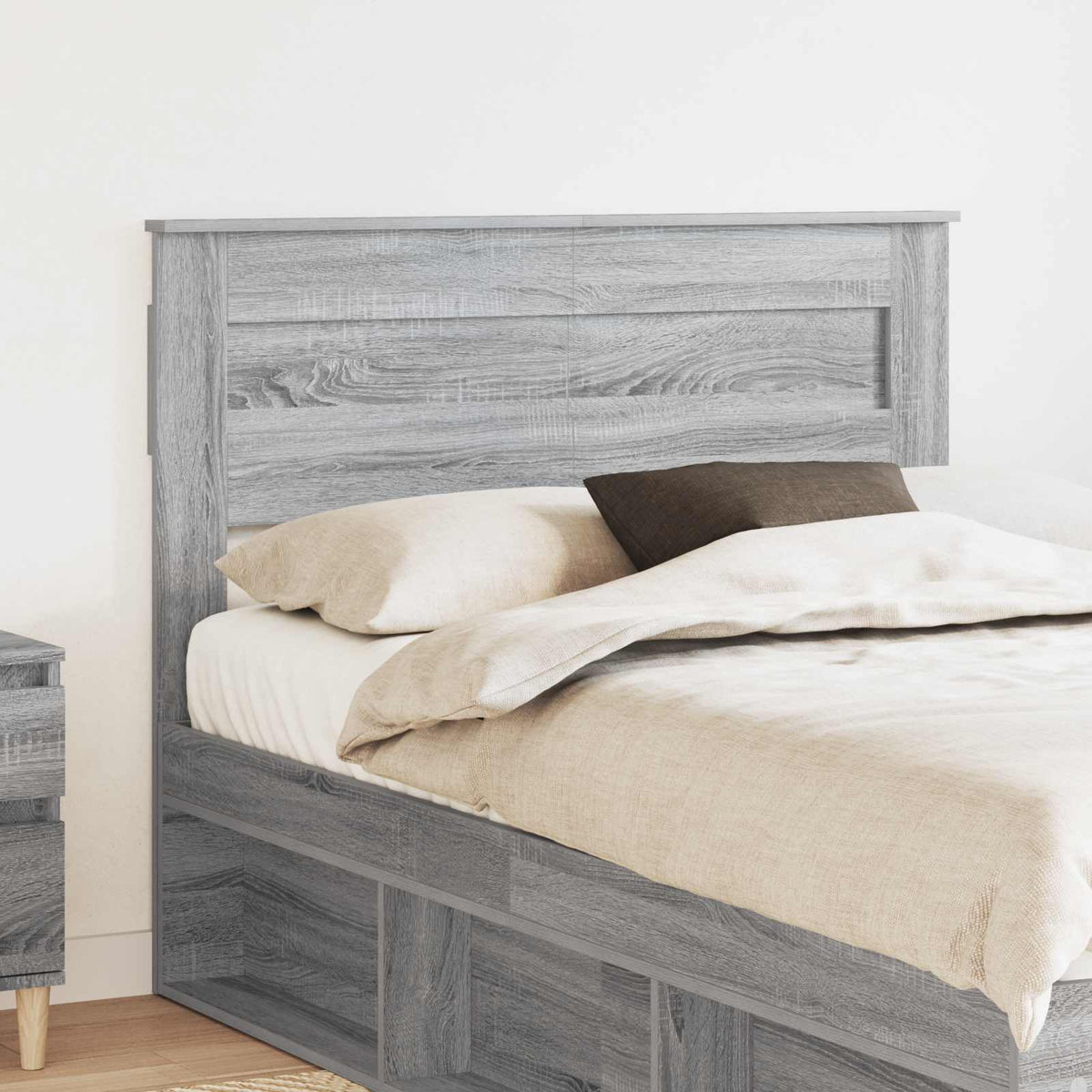 Hoofdbord Grijs Sonoma Bewerkt hout is nu te koop bij PeponiXL, paradijselijk wonen!