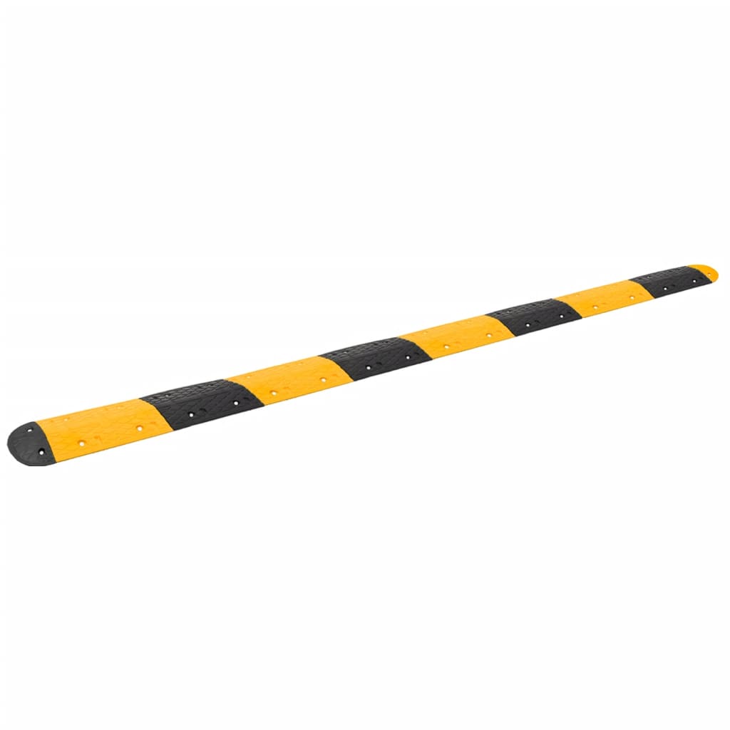 Verkeersdrempel 420x32,5x4 cm rubber geel en zwart is nu te koop bij PeponiXL, paradijselijk wonen!
