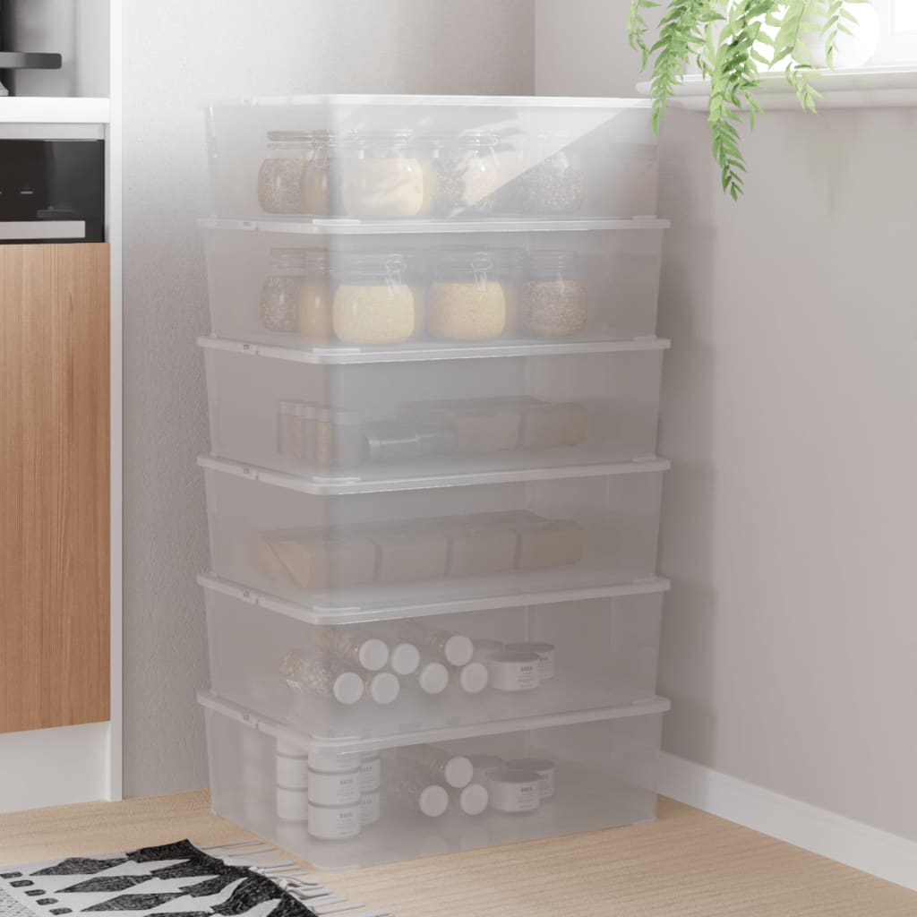 Opbergboxen 6 st stapelbaar 25 L kunststof is nu te koop bij PeponiXL, paradijselijk wonen!