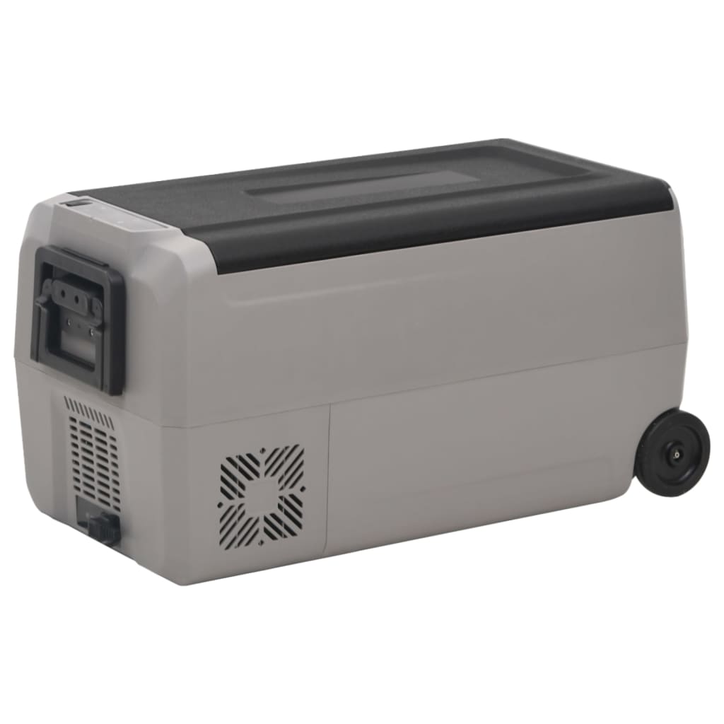 Koelbox met wielen en handvat 50 L polypropeen zwart en grijs is nu te koop bij PeponiXL, paradijselijk wonen!