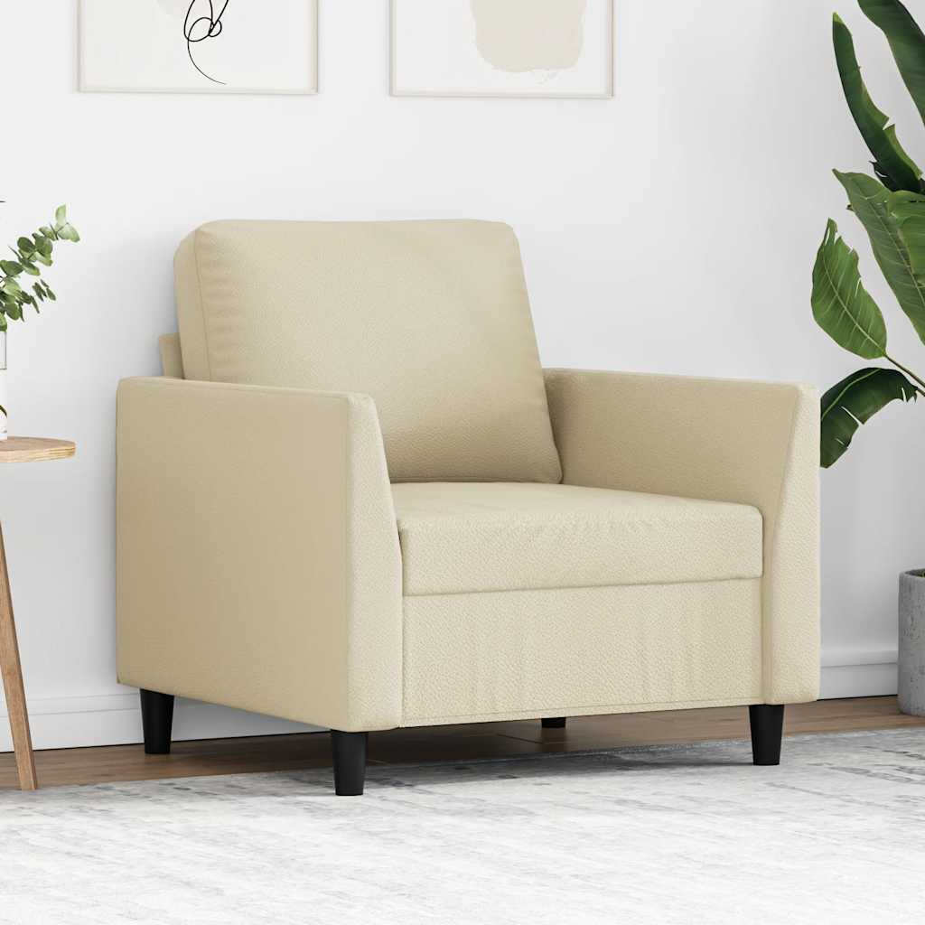 Fauteuil 60 cm fluweel crèmekleurig is nu te koop bij PeponiXL, paradijselijk wonen!