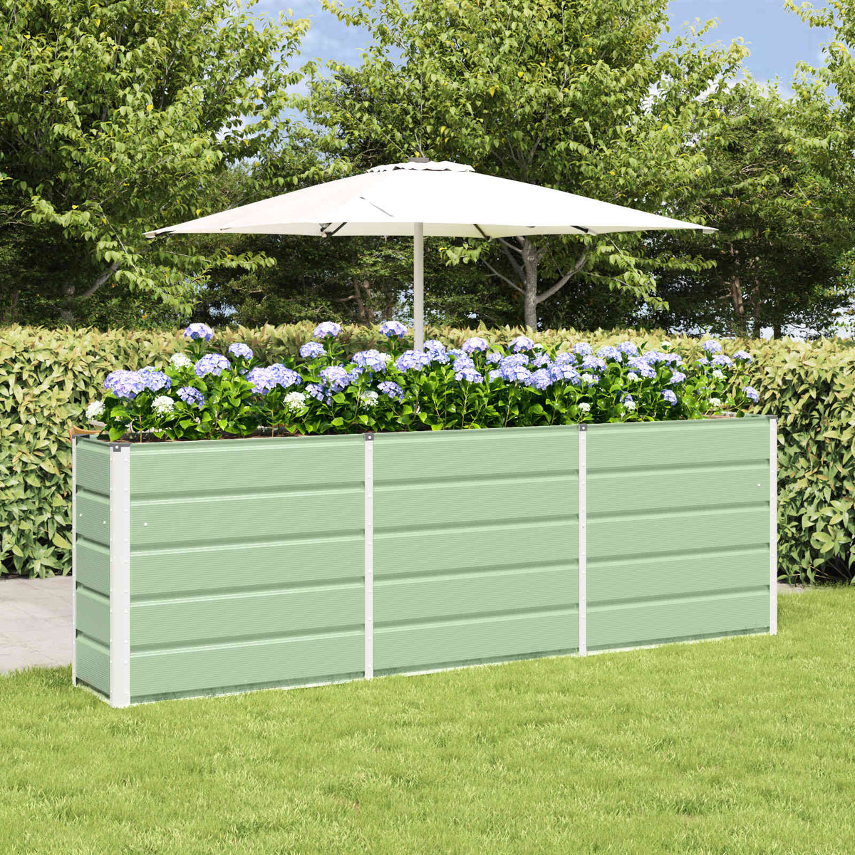 Plantenbak Groen 240 x 40 x 75 cm Staal is nu te koop bij PeponiXL, paradijselijk wonen!