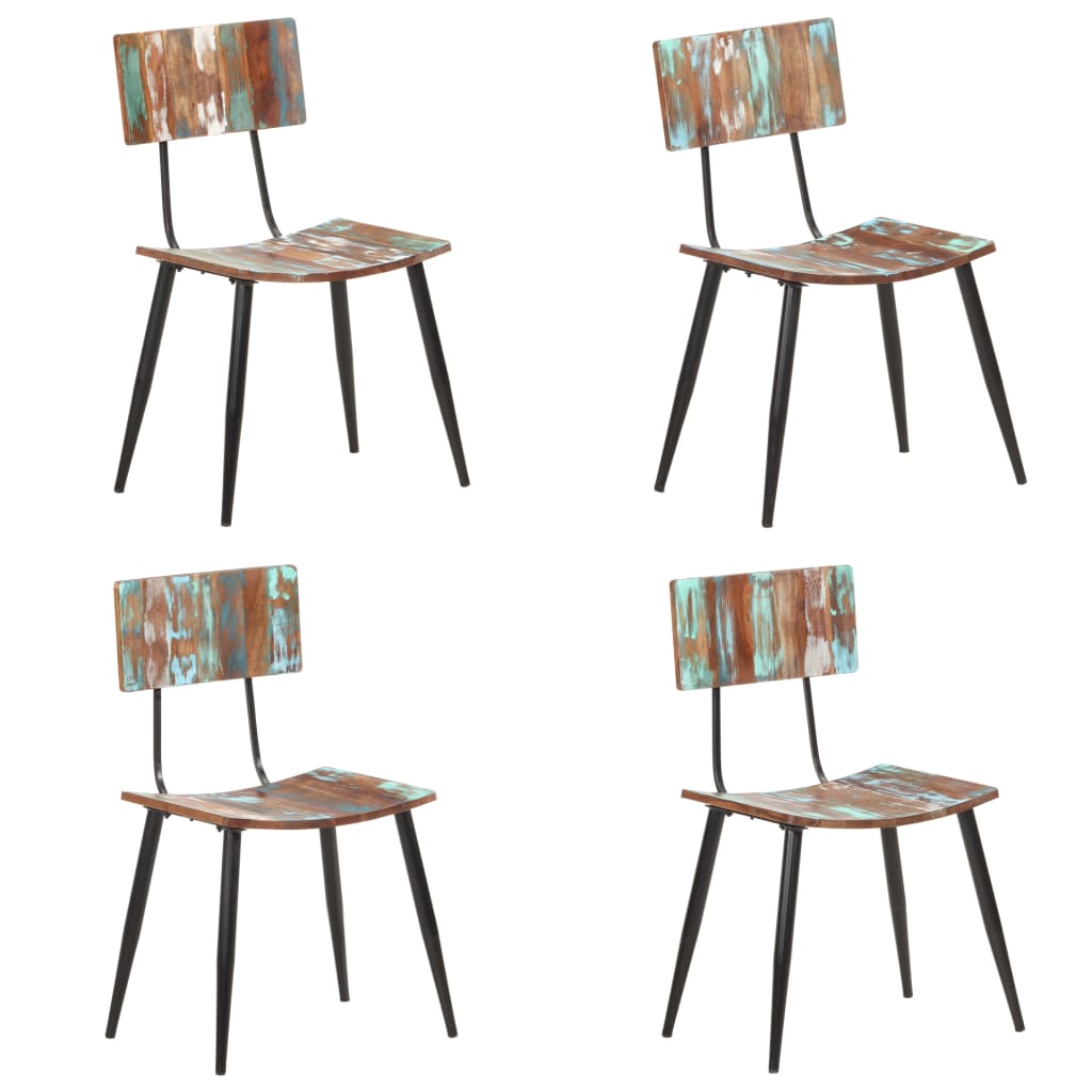 Eetkamerstoelen 4 st massief gerecycled hout is nu te koop bij PeponiXL, paradijselijk wonen!
