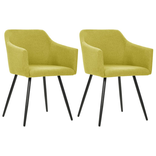 Eetkamerstoelen 2 st stof groen is nu te koop bij PeponiXL, paradijselijk wonen!