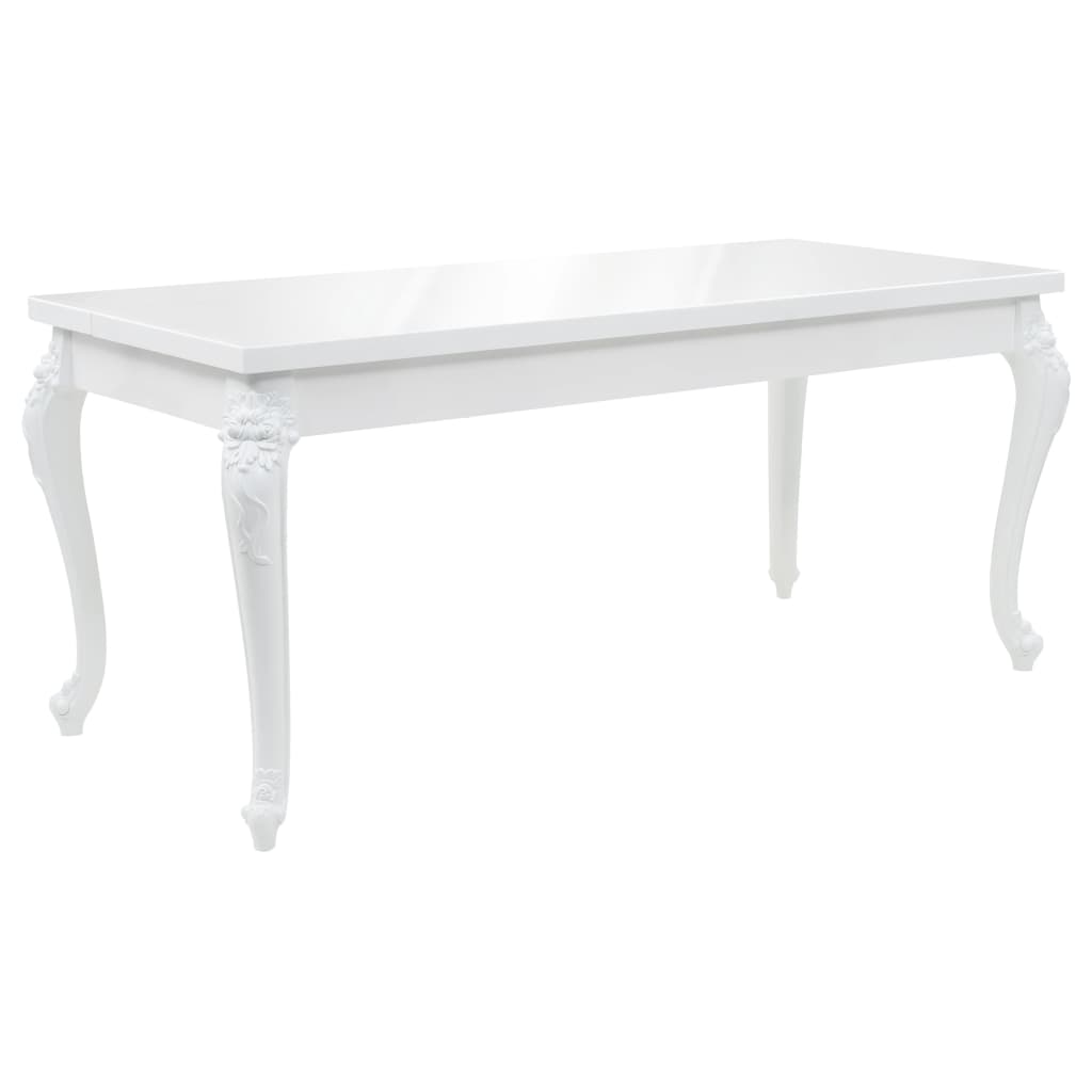Eettafel 179x89x81 cm hoogglans wit is nu te koop bij PeponiXL, paradijselijk wonen!