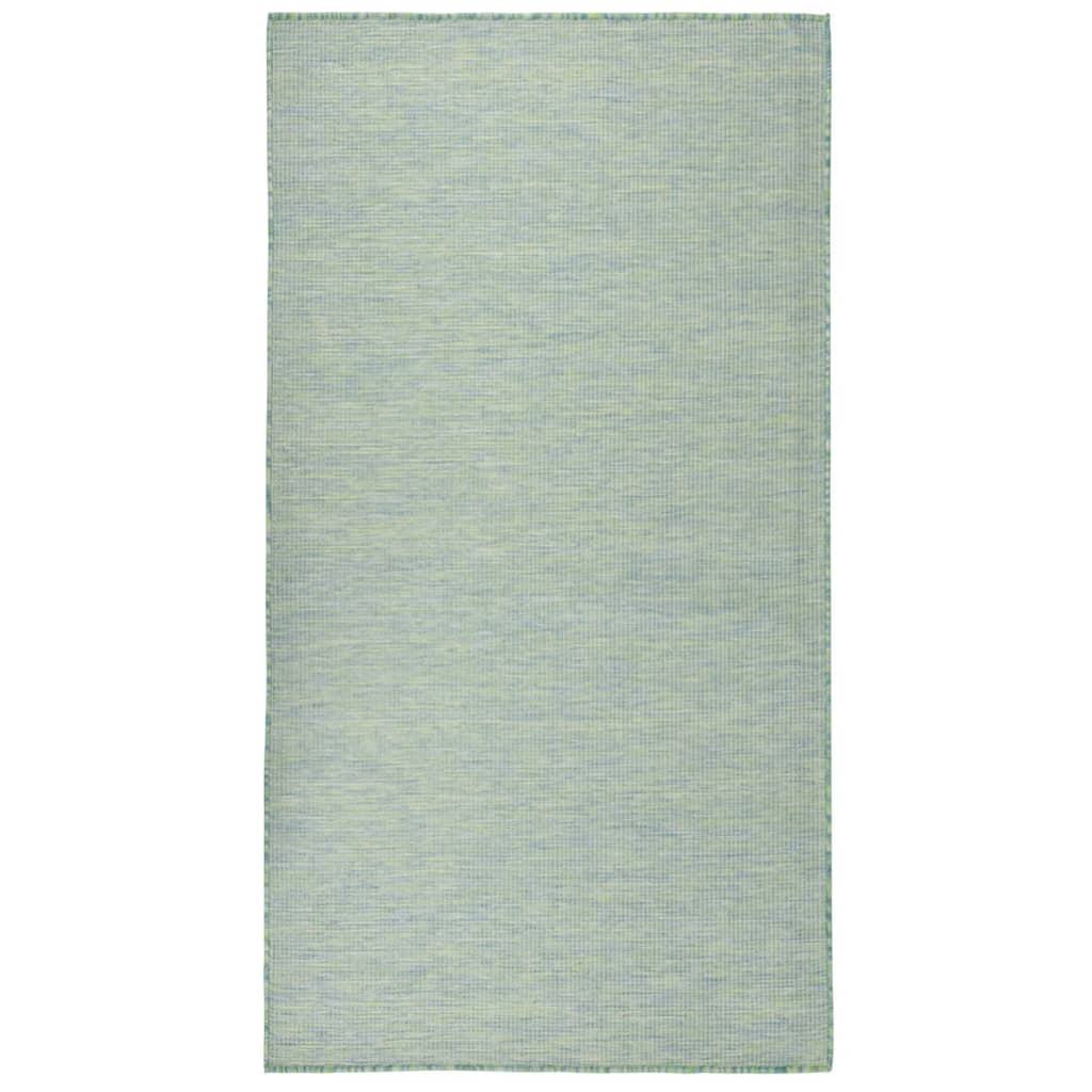 Buitenkleed platgeweven 140x200 cm turquoise is nu te koop bij PeponiXL, paradijselijk wonen!