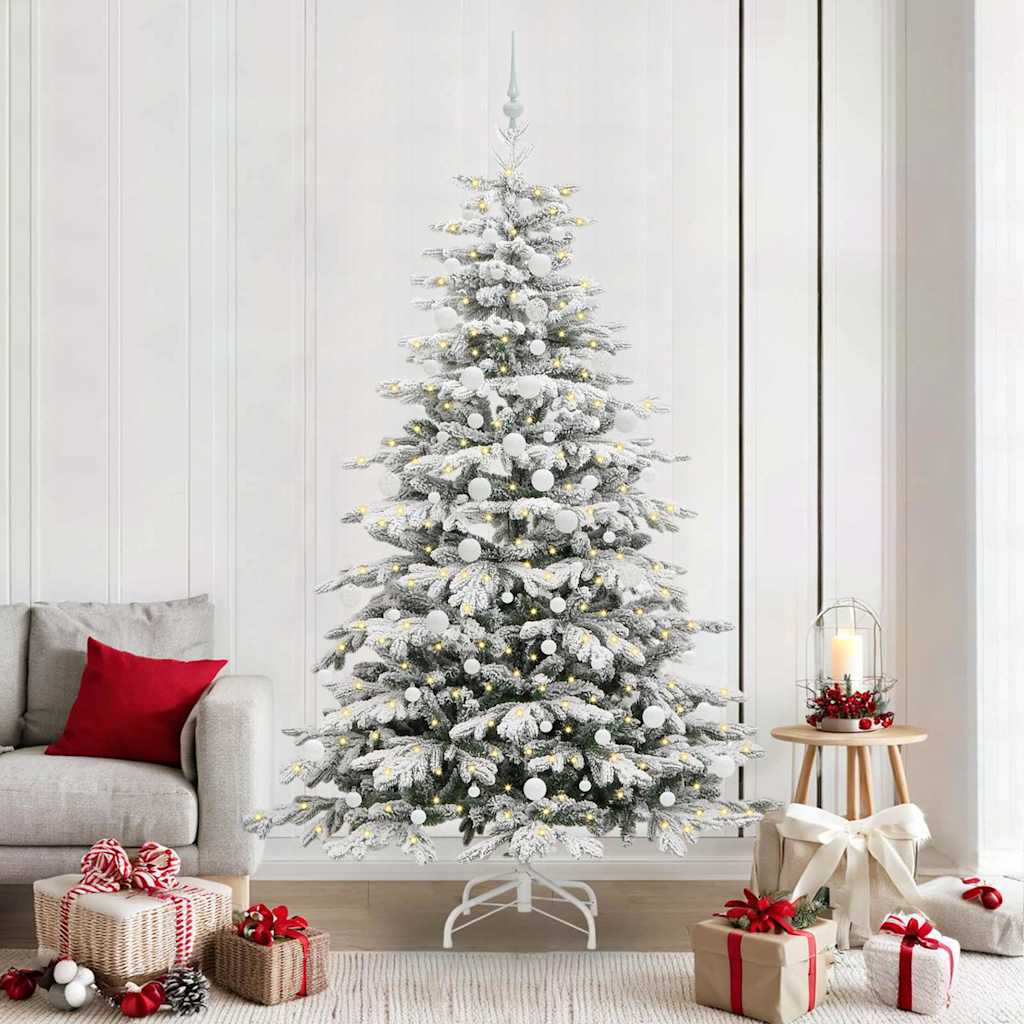 Kunstmatige Inklapbare Kerstboom Wit 210 cm PE en PVC is nu te koop bij PeponiXL, paradijselijk wonen!
