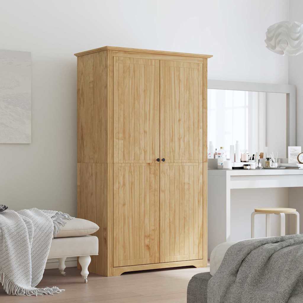 Kledingkast BODO Honingbruin 53,5 x 99 x 173 cm Bewerkt hout is nu te koop bij PeponiXL, paradijselijk wonen!