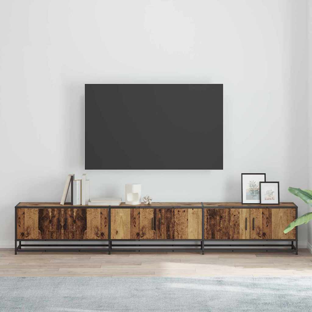 TV Eenheden 2 pcs Oud Hout 240 x 35 x 41 cm Bewerkt hout is nu te koop bij PeponiXL, paradijselijk wonen!