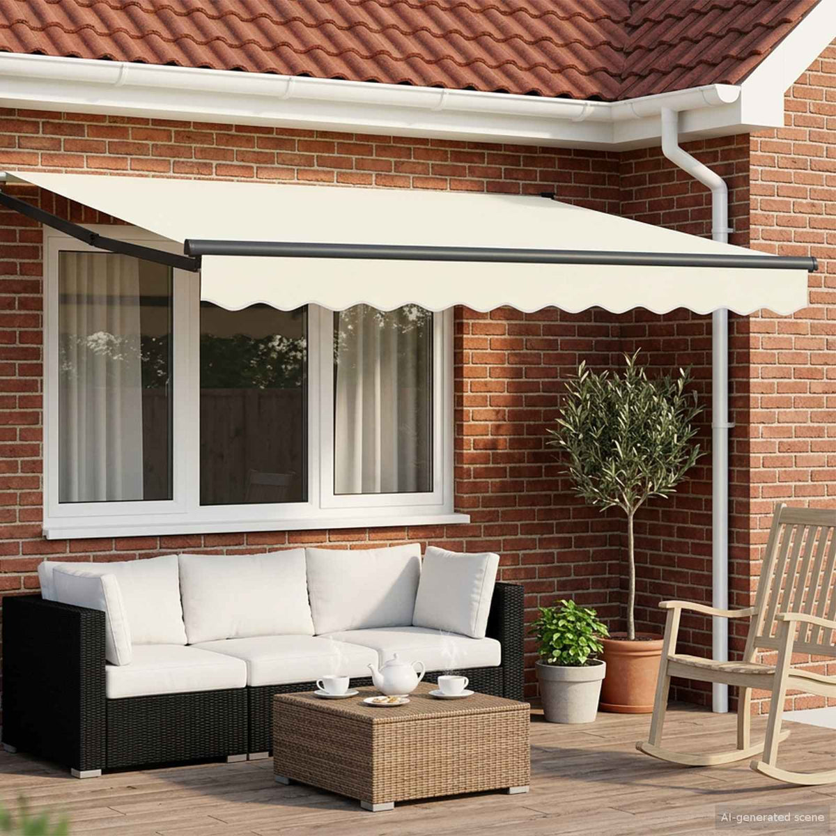 Elektrisch Uittrekbaar Zonnescherm 3,5 x 2,5 m is nu te koop bij PeponiXL, paradijselijk wonen!