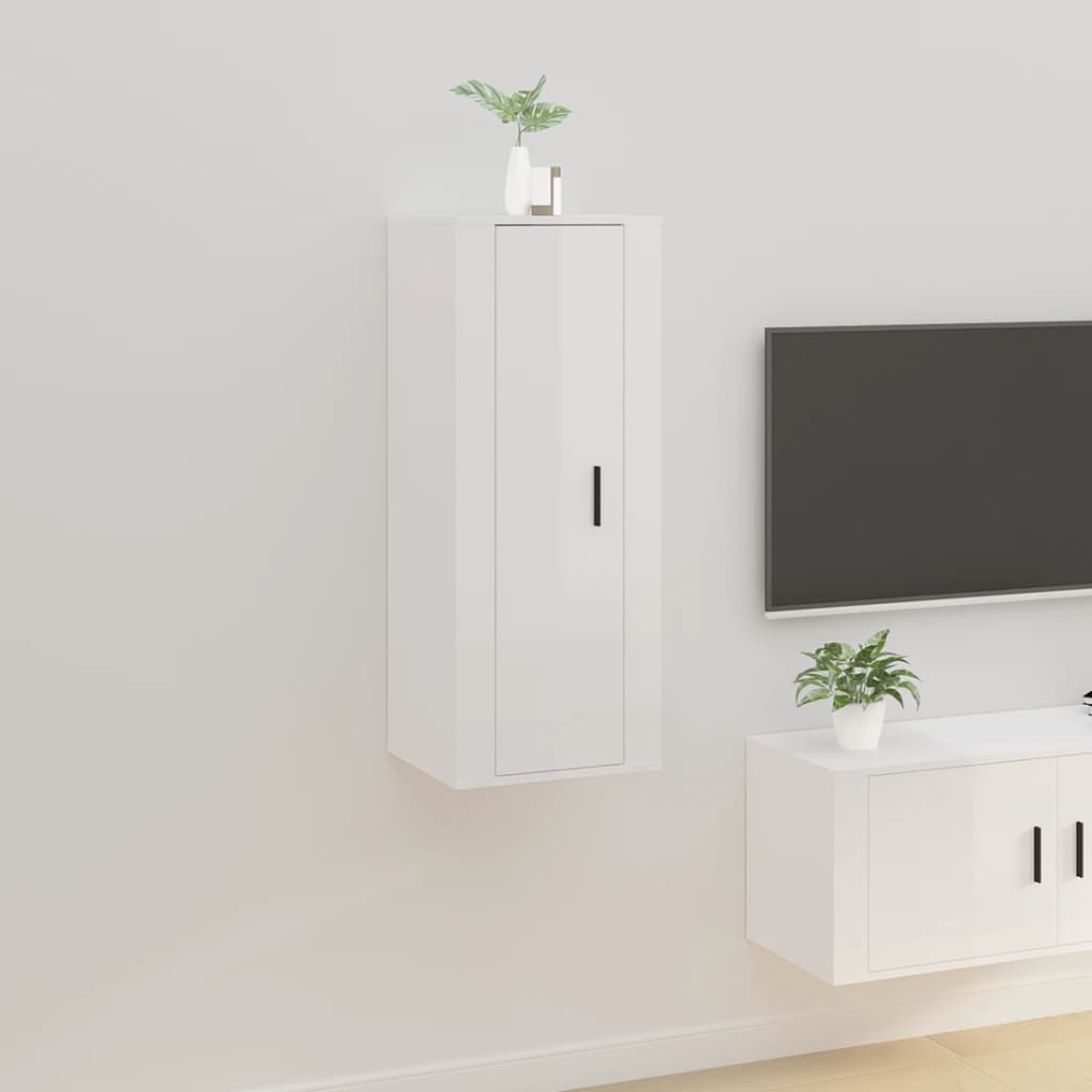 Tv-wandmeubel 40x34,5x100 cm hoogglans wit is nu te koop bij PeponiXL, paradijselijk wonen!