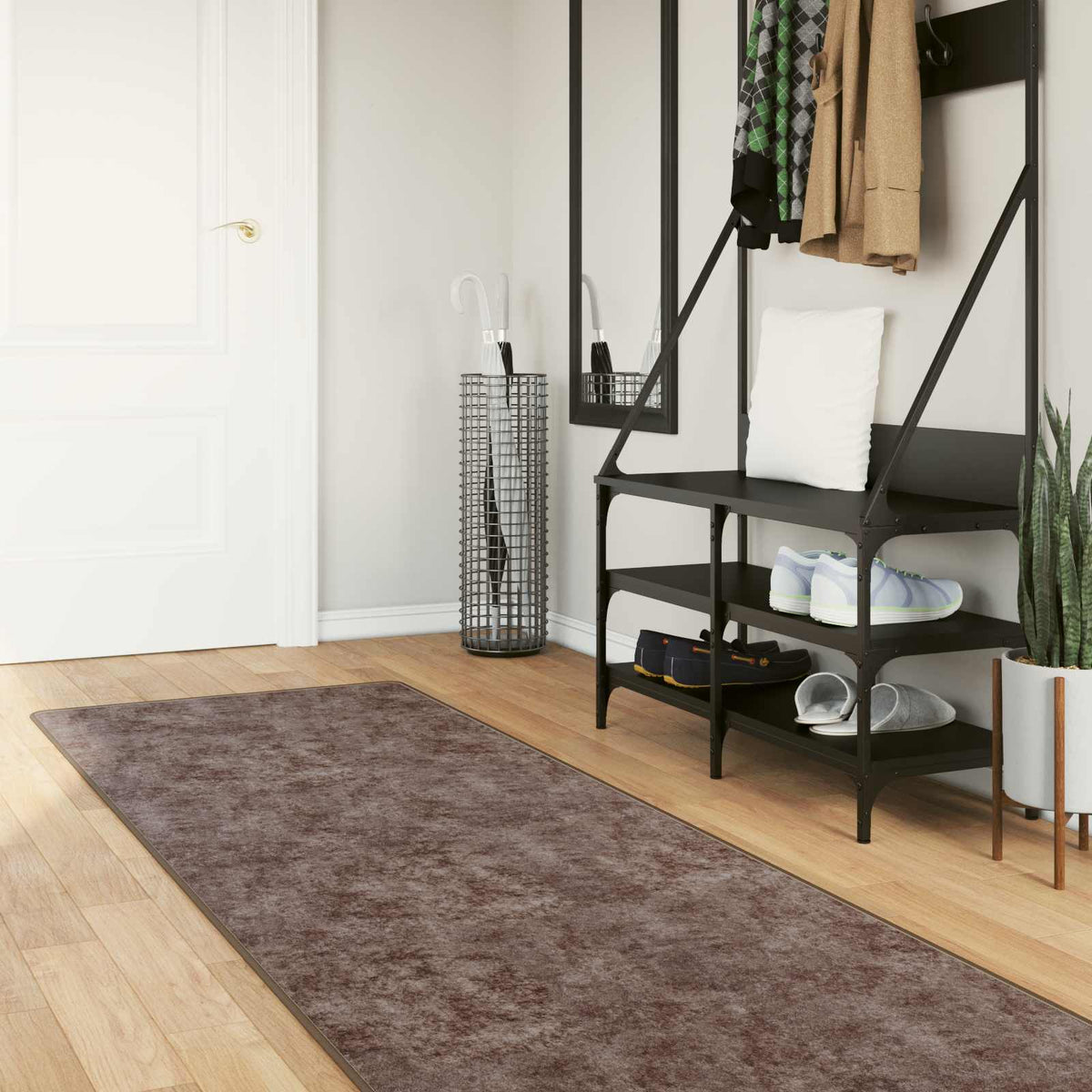 Vloerkleedloper MARSA Grijs 100 x 400 cm Polyester en PVC is nu te koop bij PeponiXL, paradijselijk wonen!