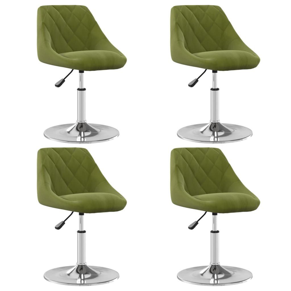 Eetkamerstoelen draaibaar 4 st fluweel lichtgroen is nu te koop bij PeponiXL, paradijselijk wonen!