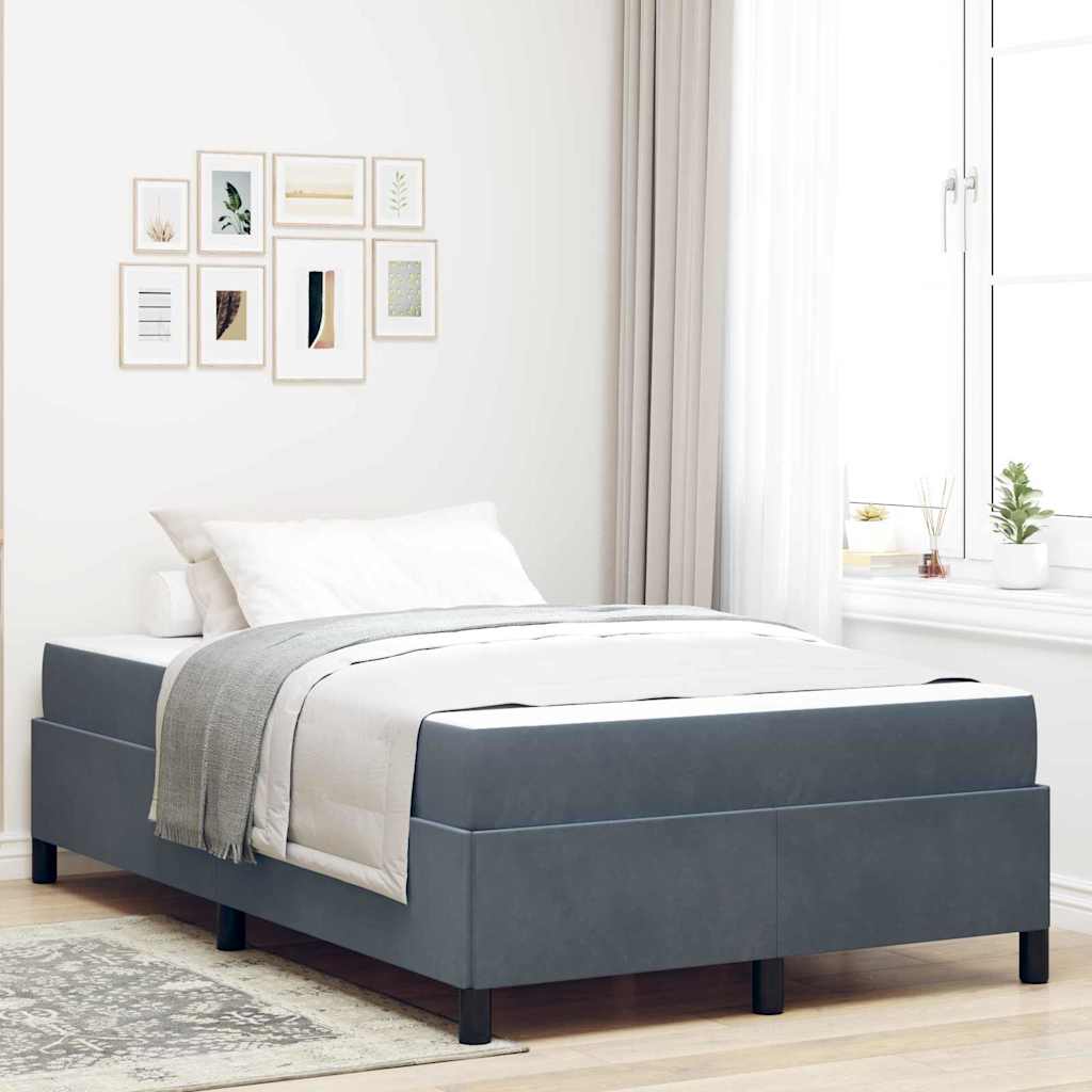 Bedframe met matras Donkergrijs 120 x 200 cm Stof is nu te koop bij PeponiXL, paradijselijk wonen!