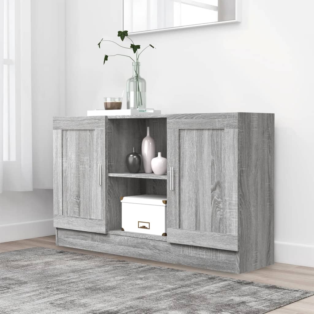 Dressoir 120x30,5x70 cm bewerkt hout grijs sonoma eikenkleurig is nu te koop bij PeponiXL, paradijselijk wonen!