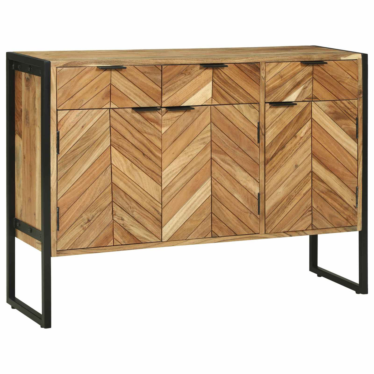 Dressoir 100 x 30 x 75 cm Massief acaciahout is nu te koop bij PeponiXL, paradijselijk wonen!