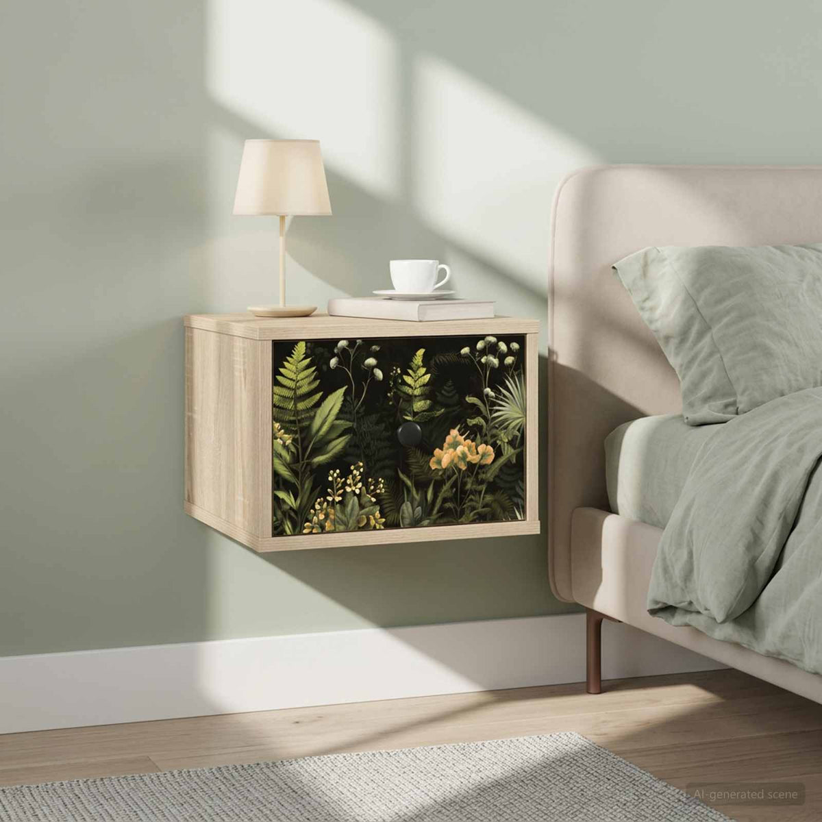Wandkastje RHENEN Sonoma Eiken 36 x 33 x 25 cm Bewerkt hout is nu te koop bij PeponiXL, paradijselijk wonen!