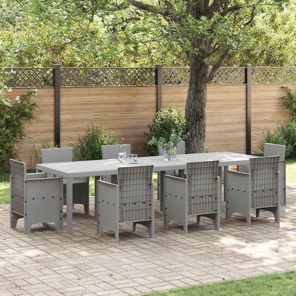 Tuinstafel Lichtgrijs 300 x 100 x 73 cm poly rattan is nu te koop bij PeponiXL, paradijselijk wonen!