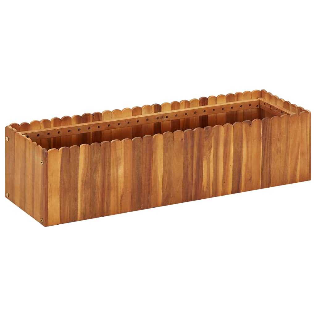 Plantenbak verhoogd 100x30x25 cm massief acaciahout is nu te koop bij PeponiXL, paradijselijk wonen!