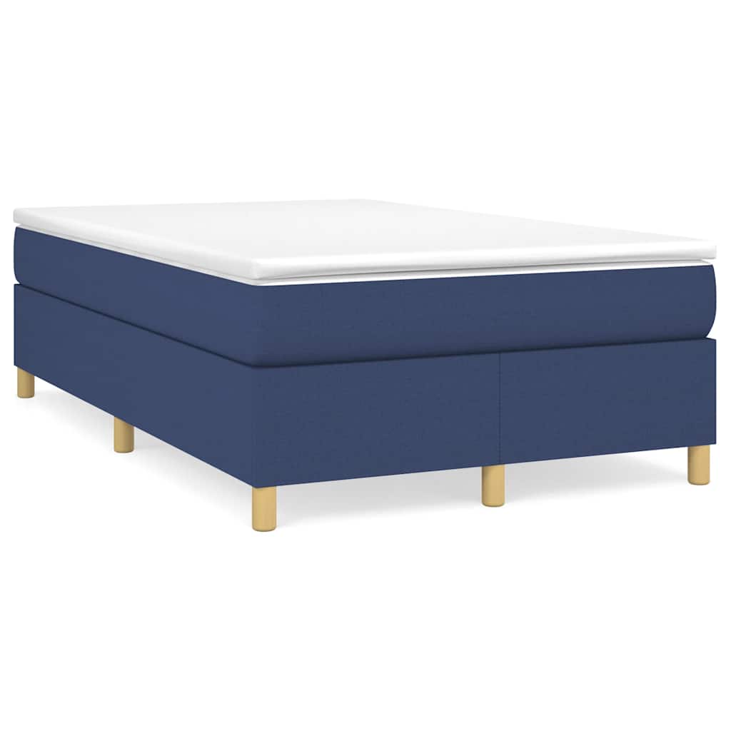 Boxspring met matras stof blauw 120x190 cm is nu te koop bij PeponiXL, paradijselijk wonen!