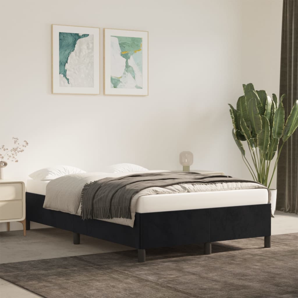 Bedframe zonder matras 120x190 cm fluweel donkergrijs is nu te koop bij PeponiXL, paradijselijk wonen!