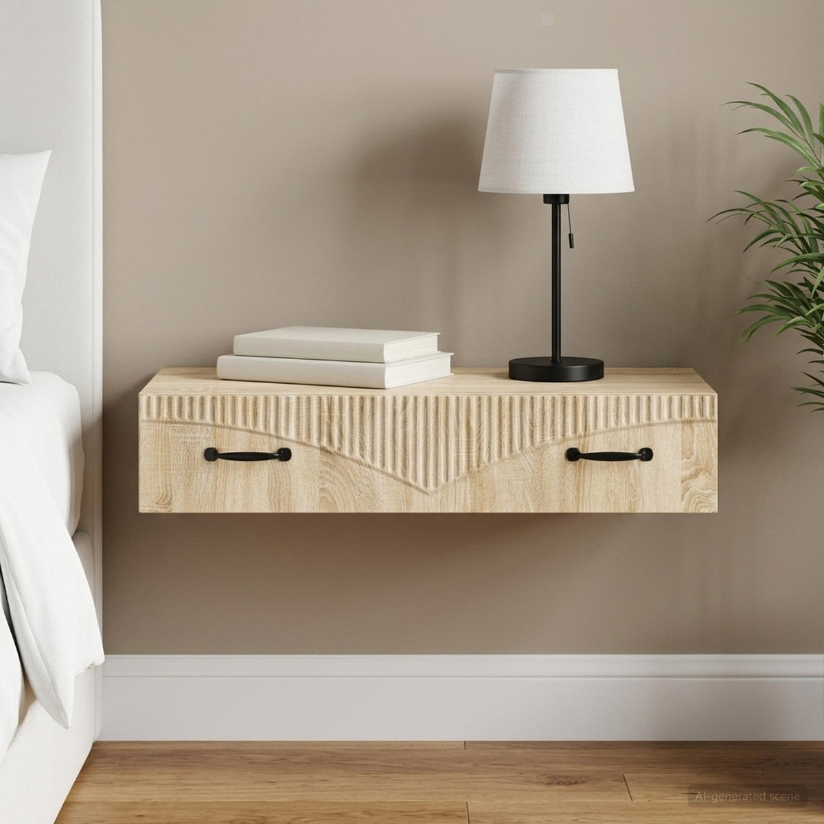 Wandmontage Zijtafel Sonoma Eiken 87,5 x 34,5 x 17 cm is nu te koop bij PeponiXL, paradijselijk wonen!