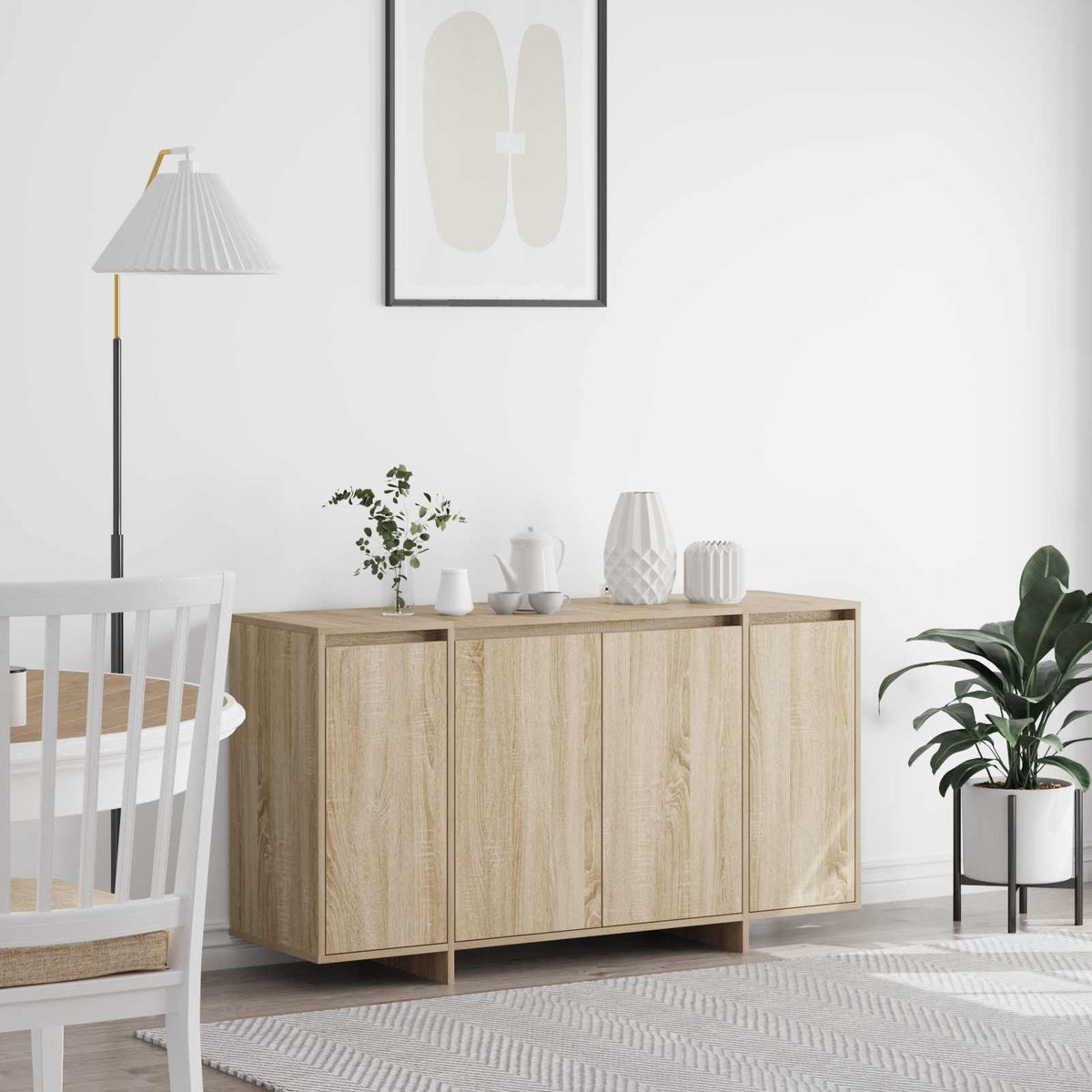 Dressoir Sonoma Eiken 135 x 41 x 75 cm Bewerkt hout is nu te koop bij PeponiXL, paradijselijk wonen!