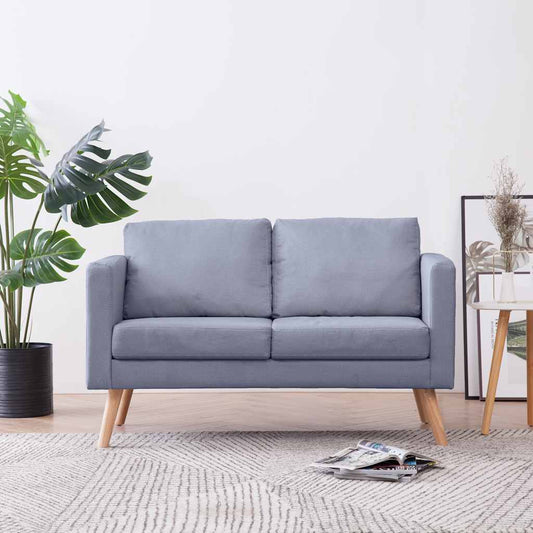 Tweezitsbank stof lichtgrijs is nu te koop bij PeponiXL, paradijselijk wonen!