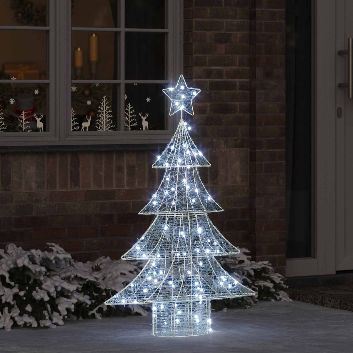 Kerstboom met 100 LED Koudwit 120 cm Acryl is nu te koop bij PeponiXL, paradijselijk wonen!