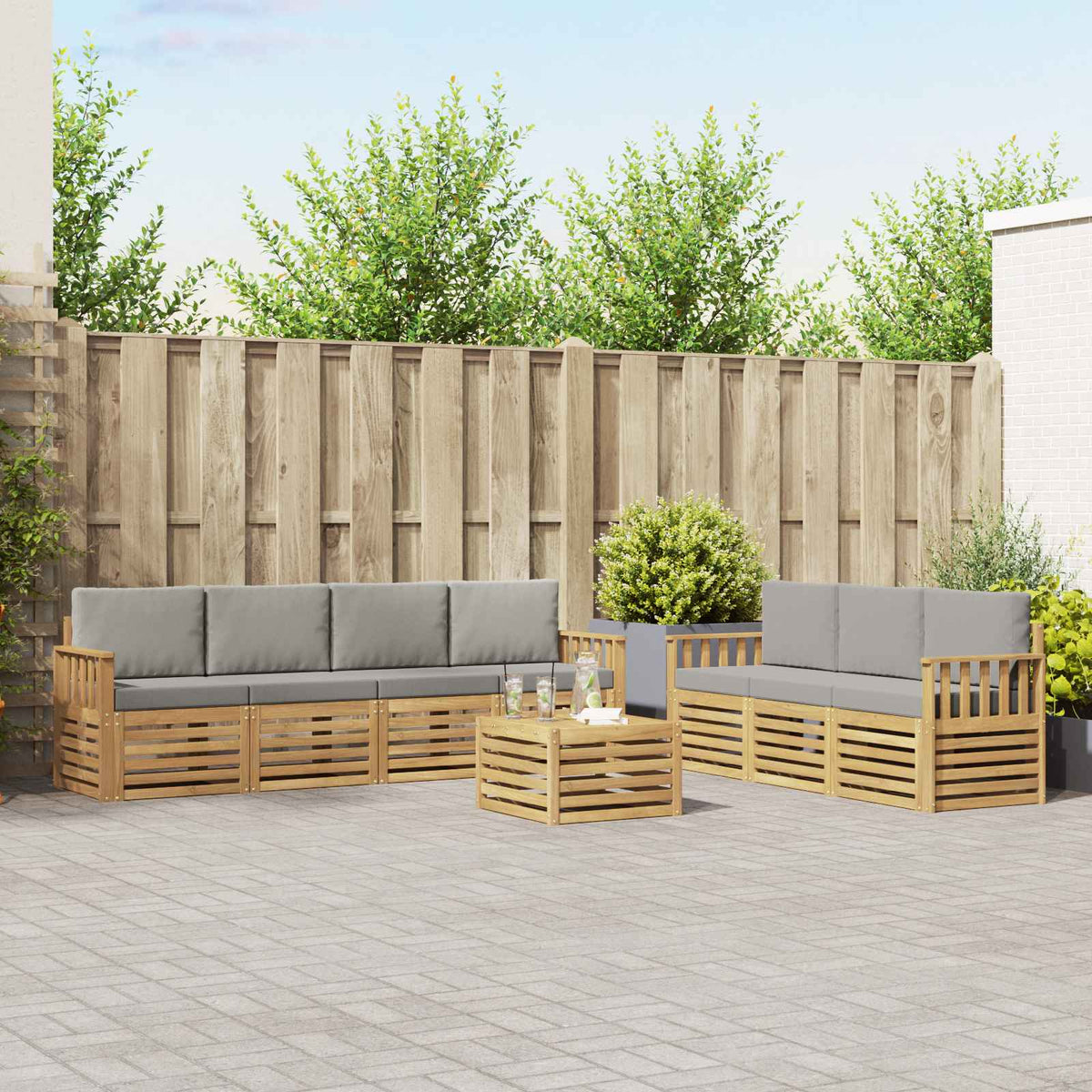 Sofa-Sets Massief Acaciahout is nu te koop bij PeponiXL, paradijselijk wonen!