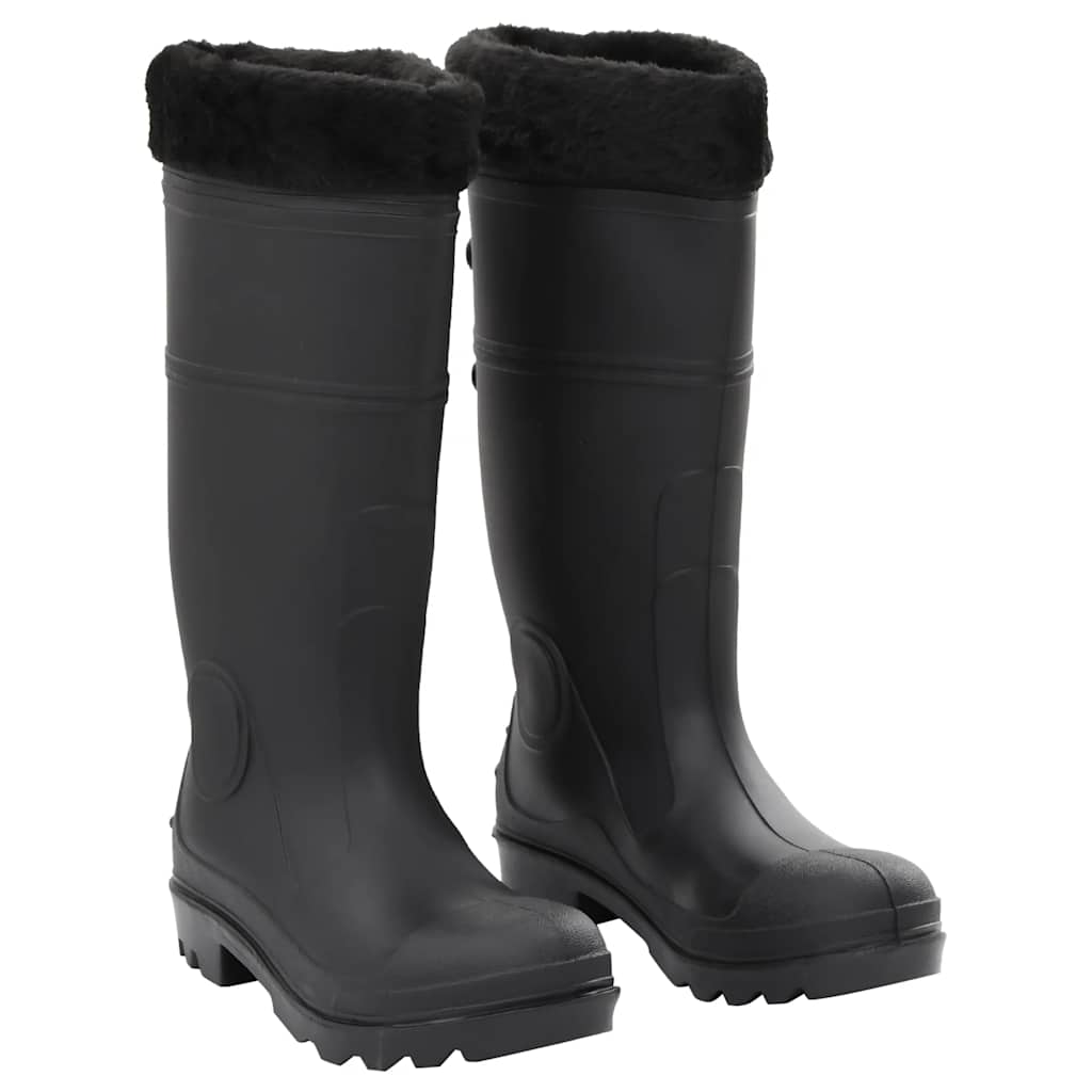 Regenlaarzen met verwijderbare sokken maat 39 PVC zwart is nu te koop bij PeponiXL, paradijselijk wonen!
