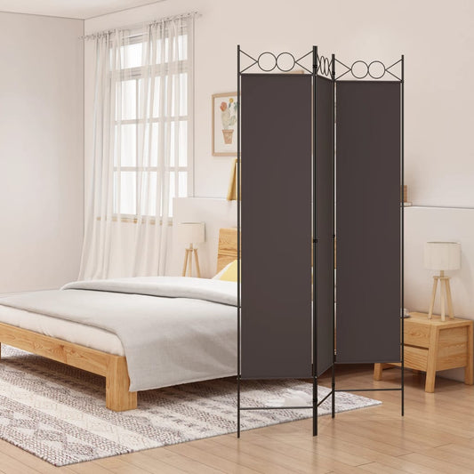 Kamerscherm met 3 panelen 120x200 cm stof bruin is nu te koop bij PeponiXL, paradijselijk wonen!