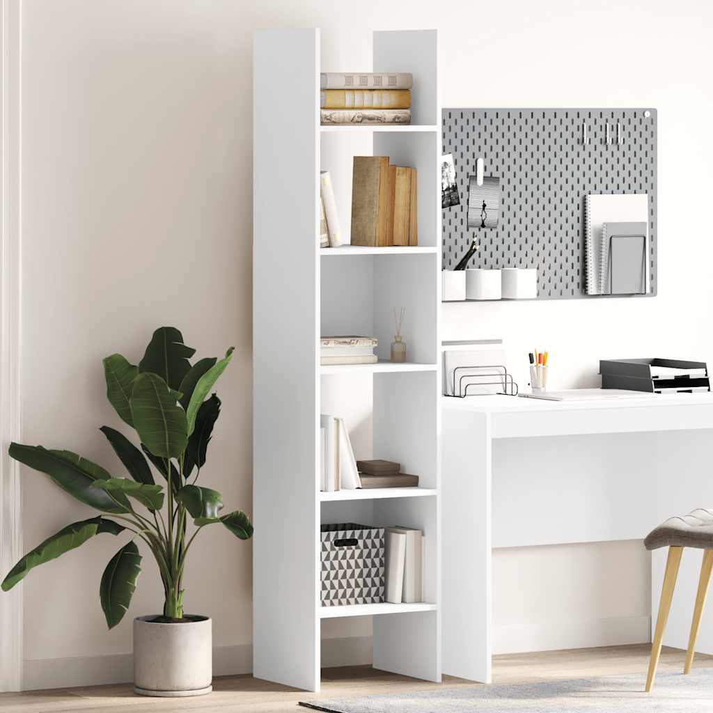 Boekenkast 40x35x180 cm bewerkt hout wit is nu te koop bij PeponiXL, paradijselijk wonen!