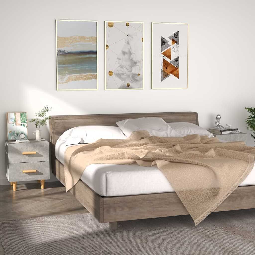 Nachtkastjes 2 st 40x35x47,5 cm betongrijs is nu te koop bij PeponiXL, paradijselijk wonen!