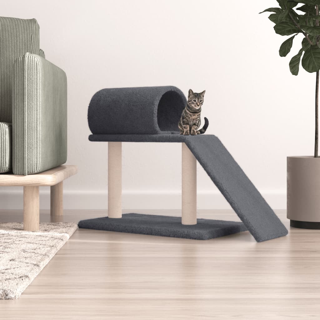 Kattenmeubel met tunnel en ladder 55,5 cm donkergrijs is nu te koop bij PeponiXL, paradijselijk wonen!