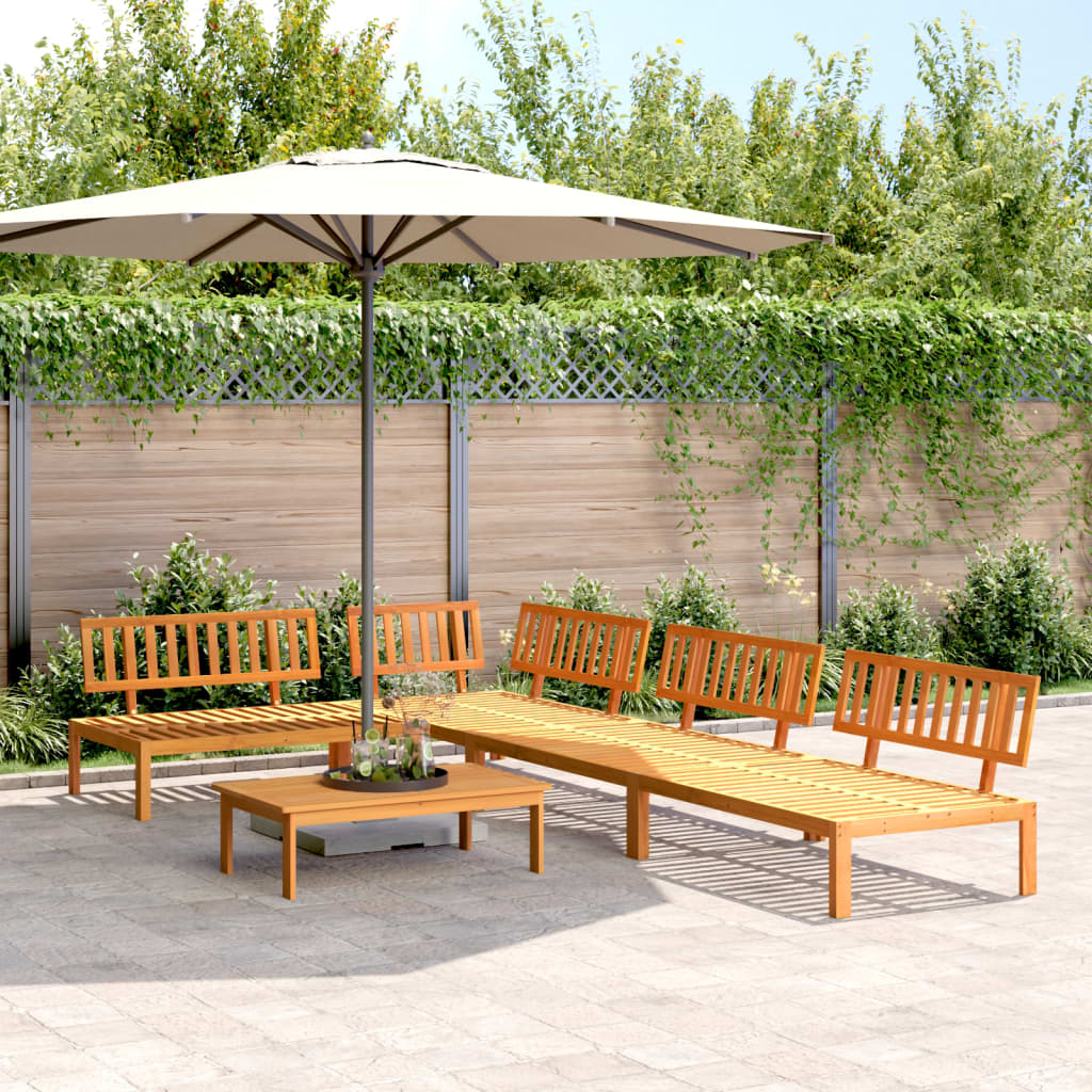 5-delige Loungeset pallet massief acaciahout is nu te koop bij PeponiXL, paradijselijk wonen!